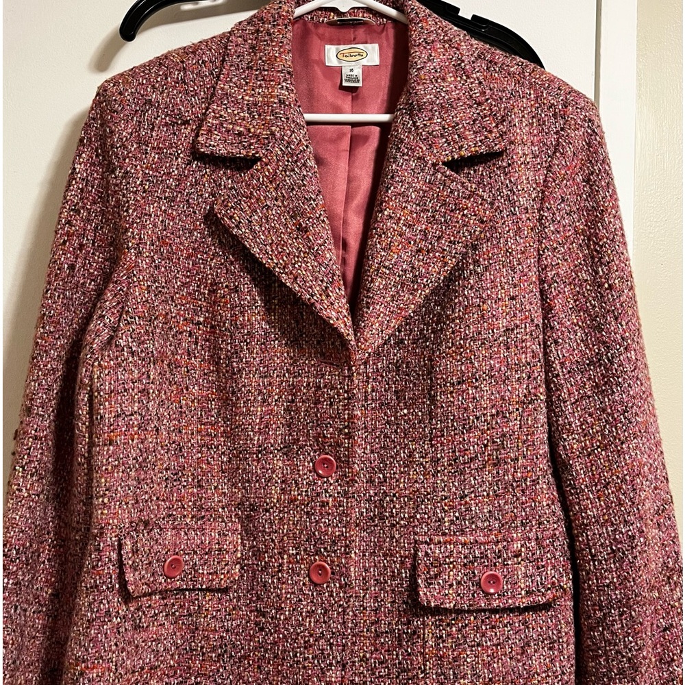 Vintage Talbots blazer Size 16 Pink/Multi
